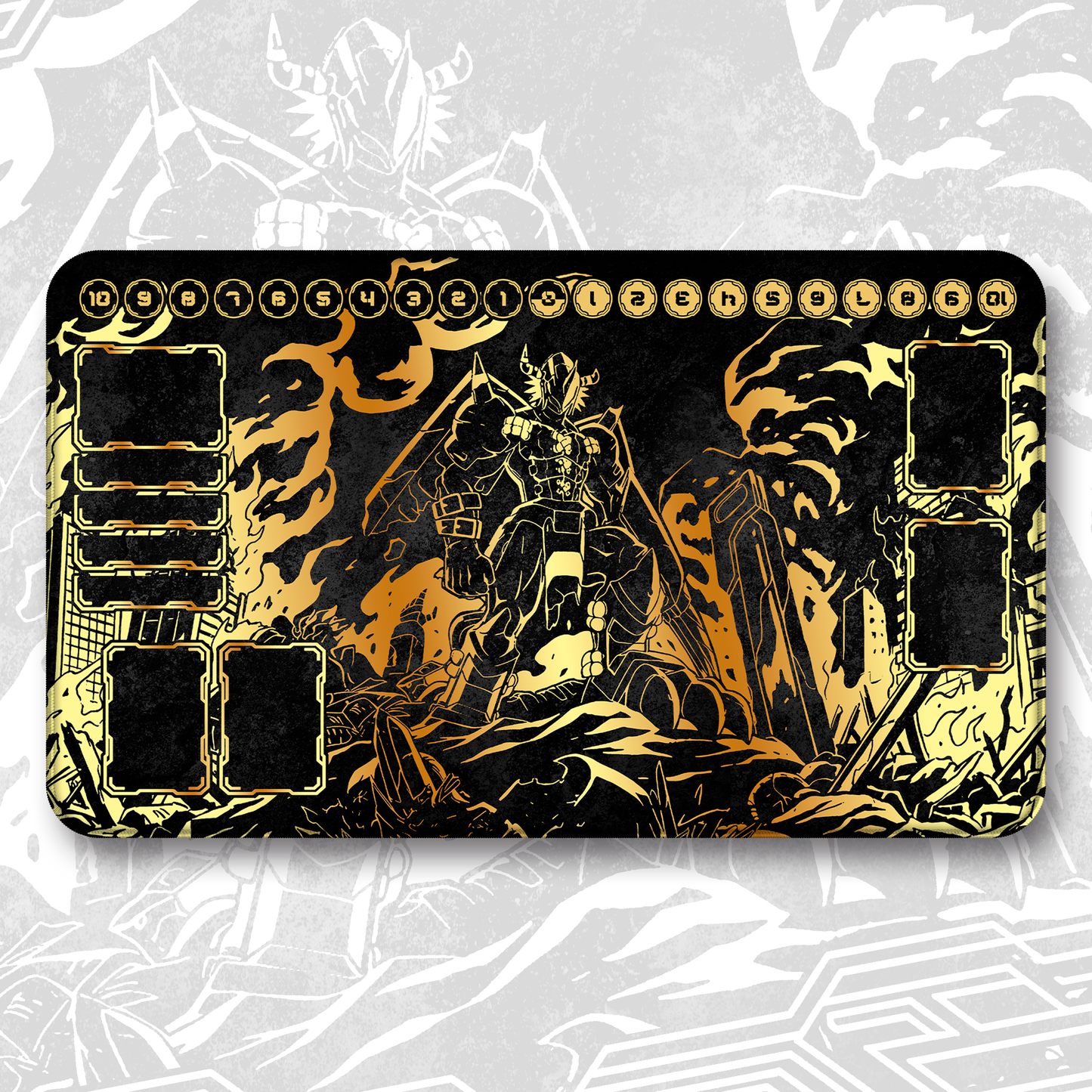 Playmat Black War Greymon c/zonas